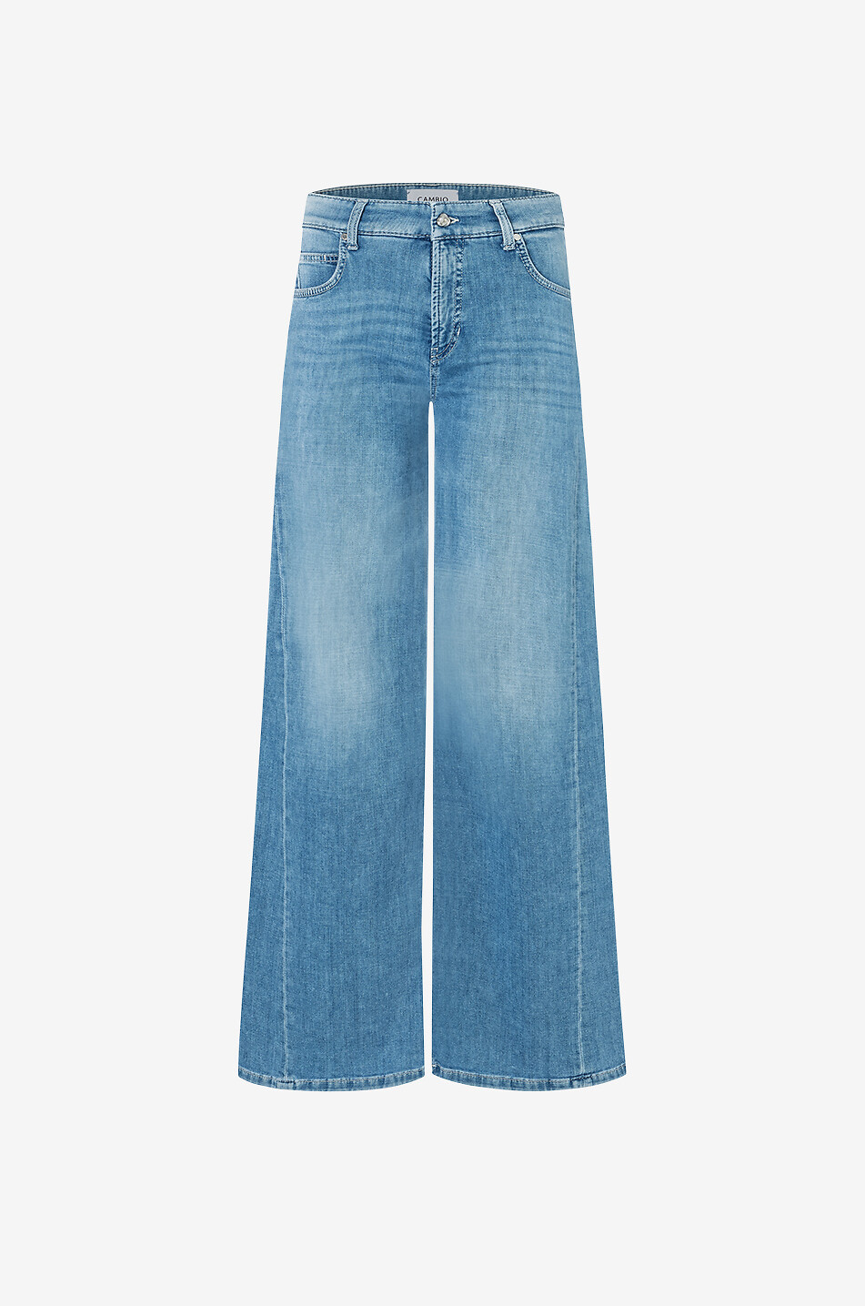 Alina Cropped Kick Mid Blue high-rise jeans - VICTORIA