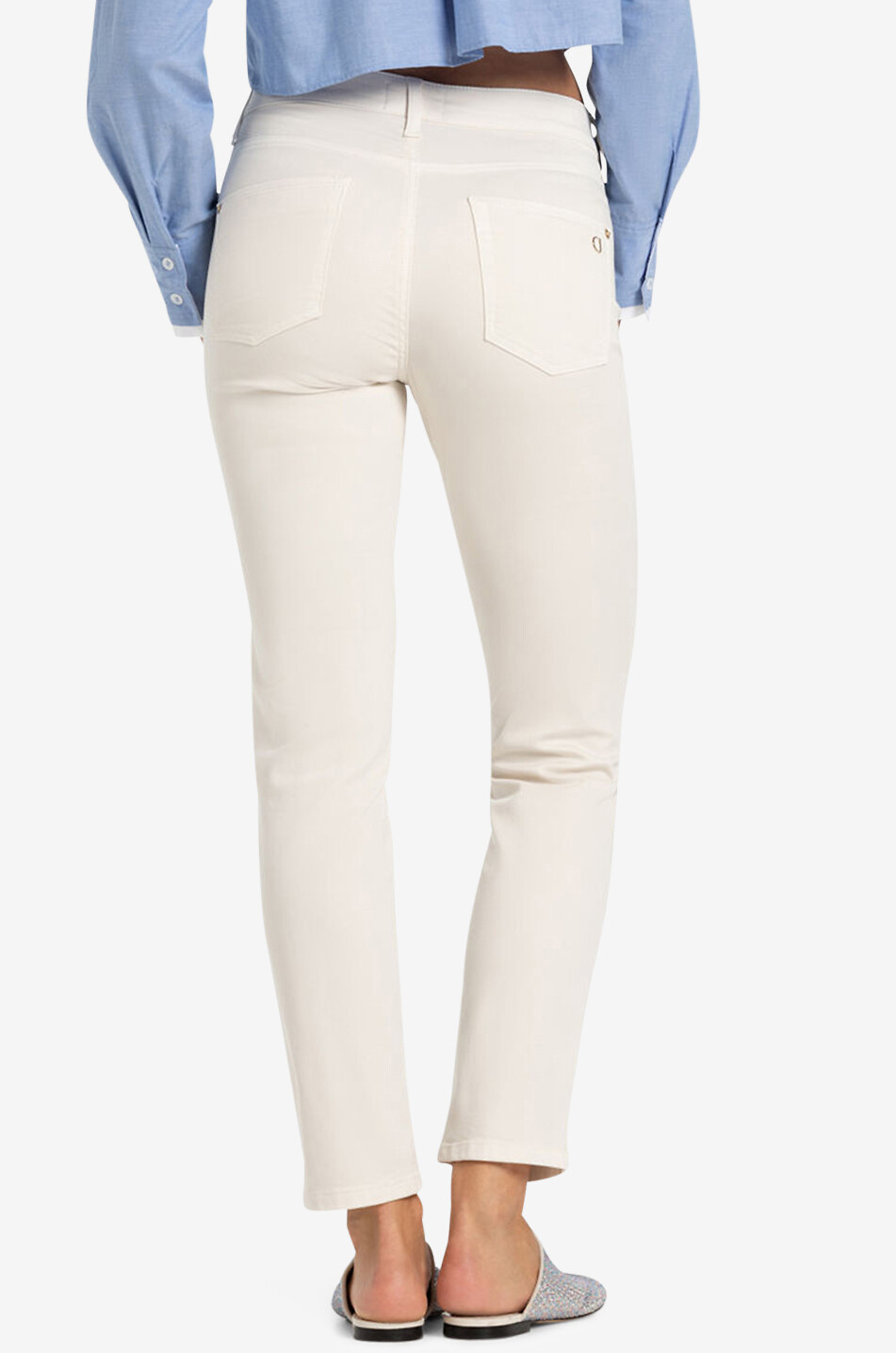 CAMBIO Piper Cropped cotton straight-leg jeans Women EGGSHELL 6