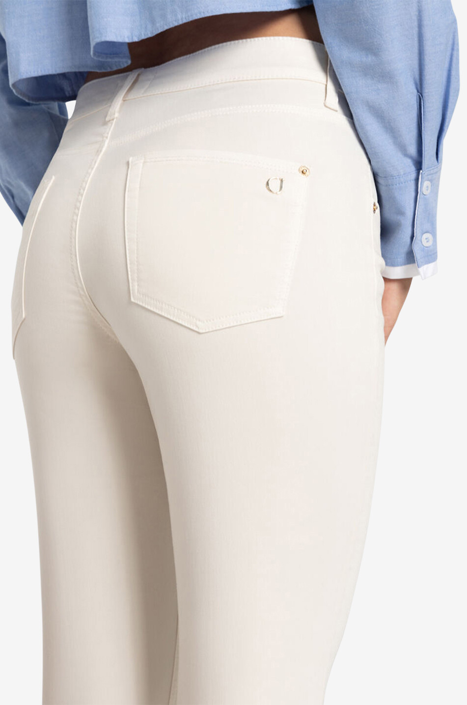 CAMBIO Piper Cropped cotton straight-leg jeans Women EGGSHELL 7