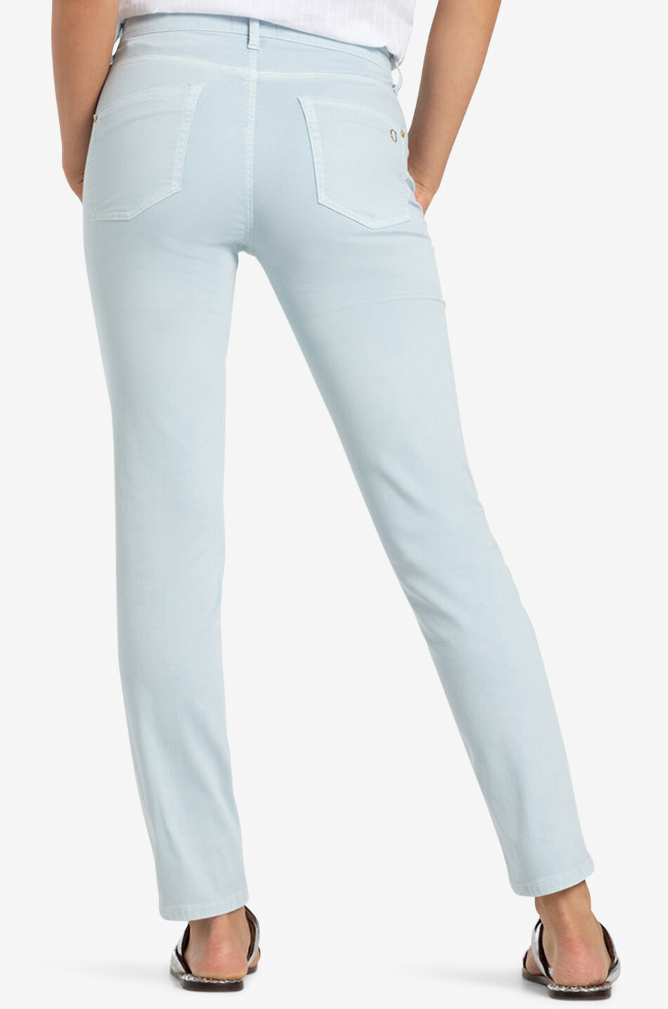 CAMBIO Piper Cropped cotton straight-leg jeans Women LIGHT BLUE 4