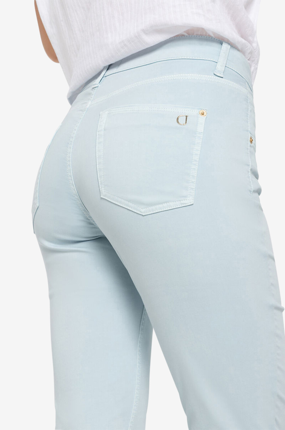 CAMBIO Piper Cropped cotton straight-leg jeans Women LIGHT BLUE 5