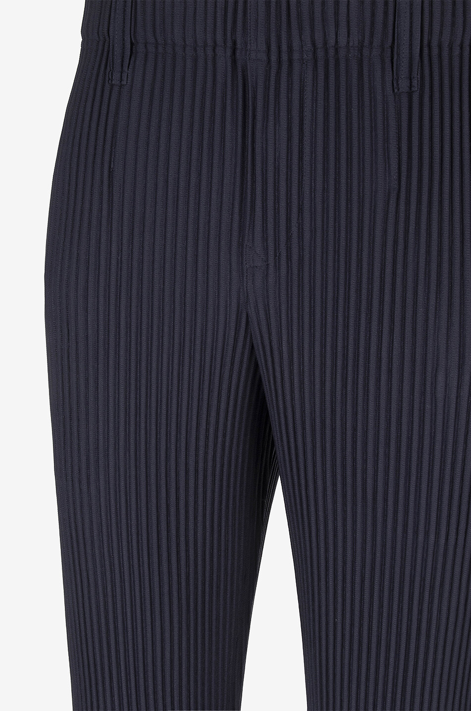 HOMME PLISSÉ ISSEY MIYAKE Pantalon droit raccourci en maille plissée Wool Like Light Homme BLEU FONCE 3