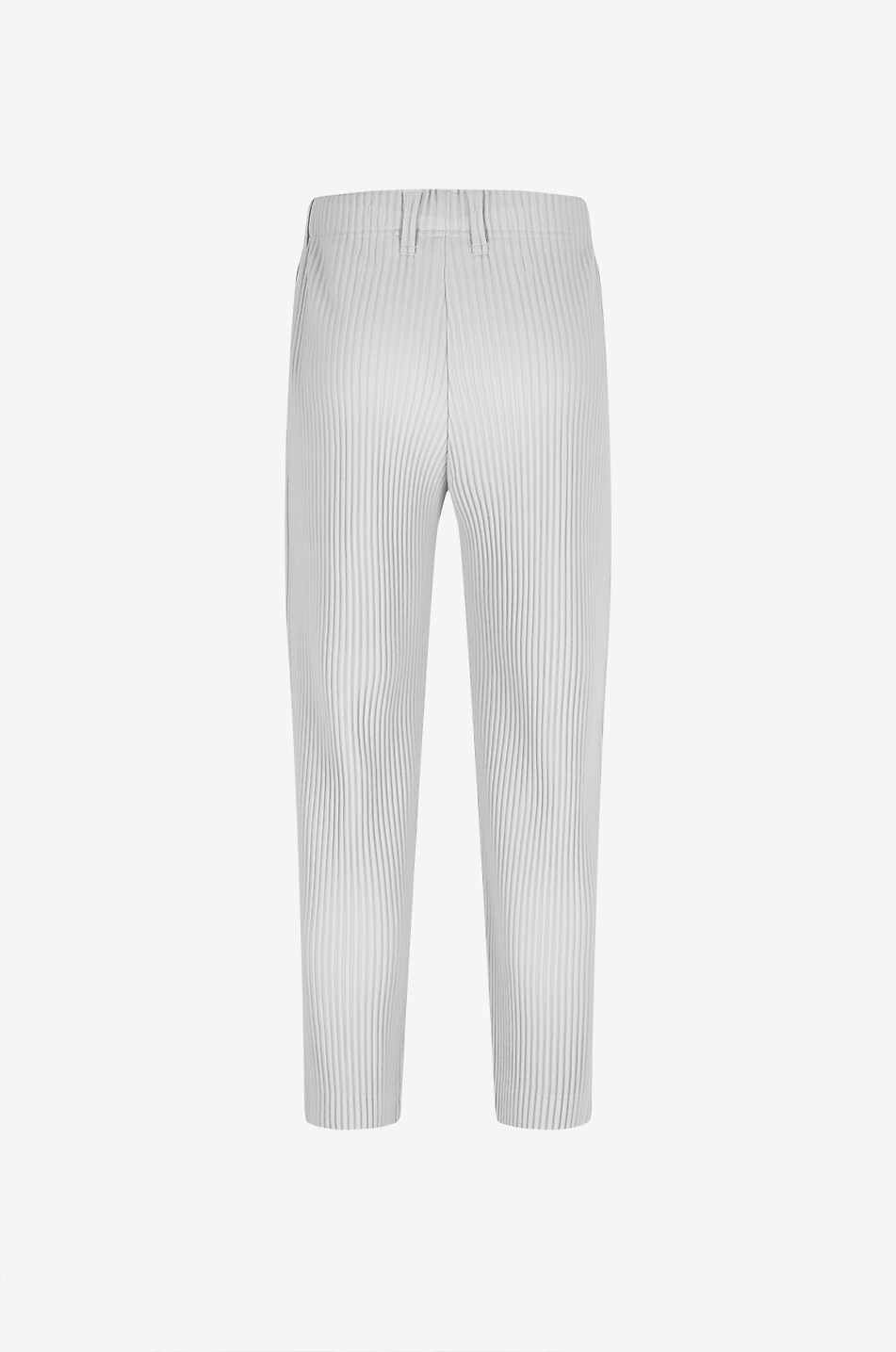 HOMME PLISSÉ ISSEY MIYAKE Pantalon droit raccourci en maille plissée Wool Like Light Homme GRIS CLAIR 2