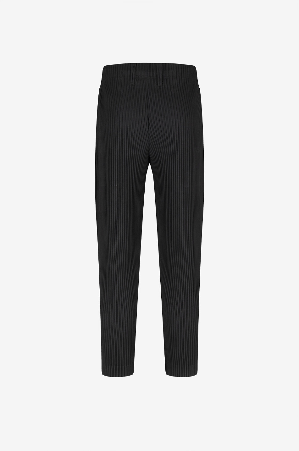 HOMME PLISSÉ ISSEY MIYAKE Pantalon droit raccourci en maille plissée Wool Like Light Homme NOIR 2