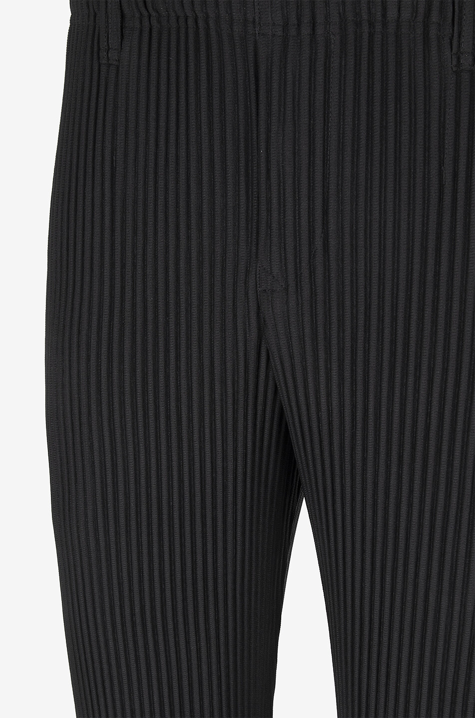 HOMME PLISSÉ ISSEY MIYAKE Pantalon droit raccourci en maille plissée Wool Like Light Homme NOIR 3