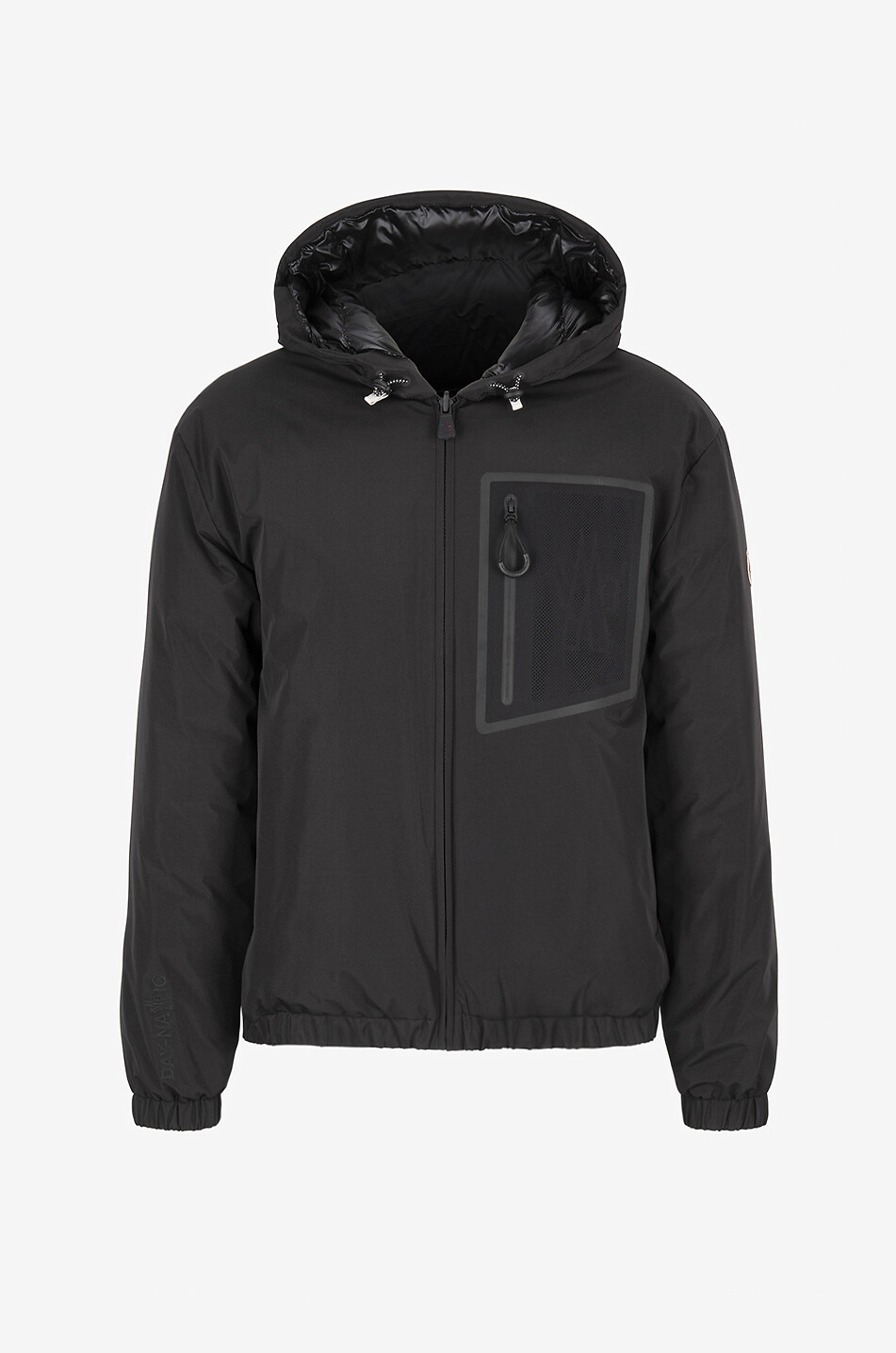 Bergun short reversible hooded down jacket