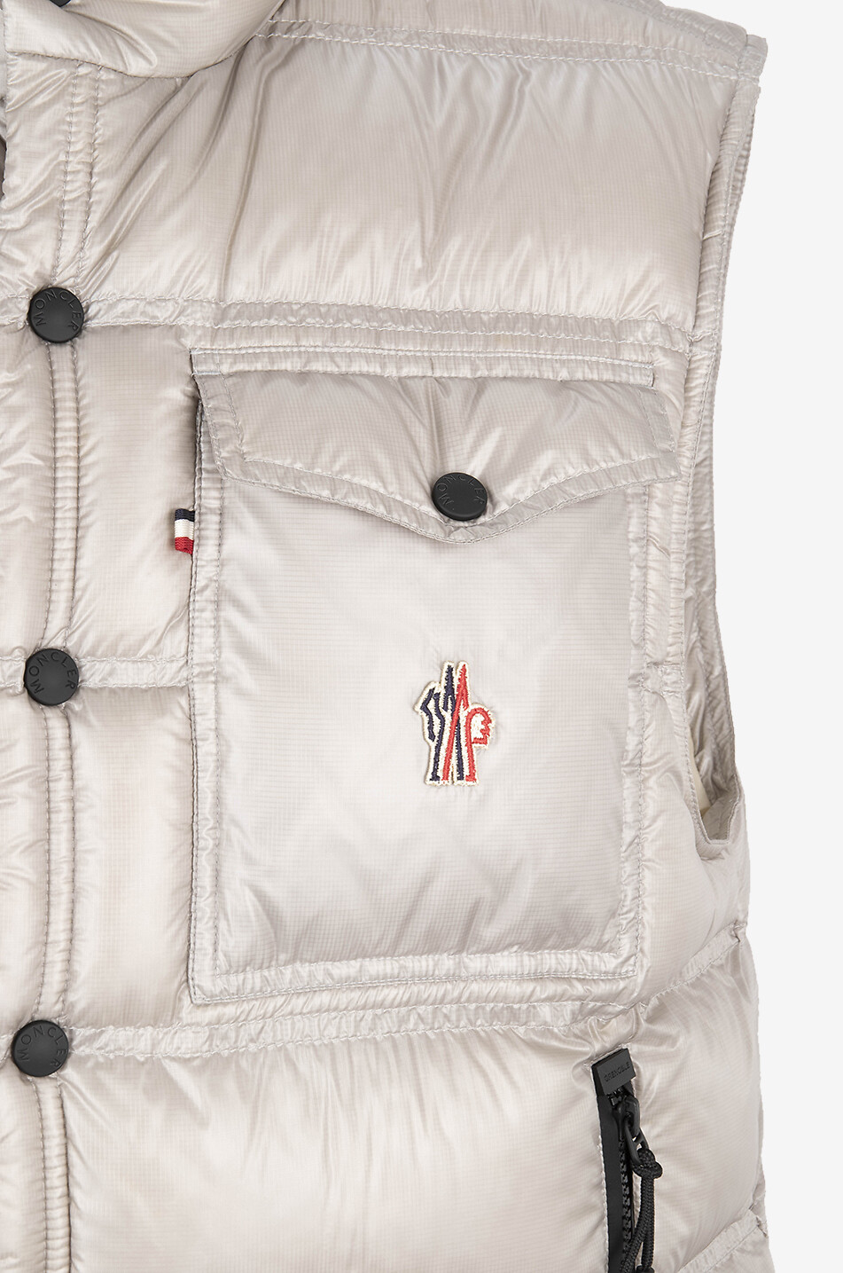 MONCLER GRENOBLE Ripstop-Steppweste Nantu Herren GRAU 3