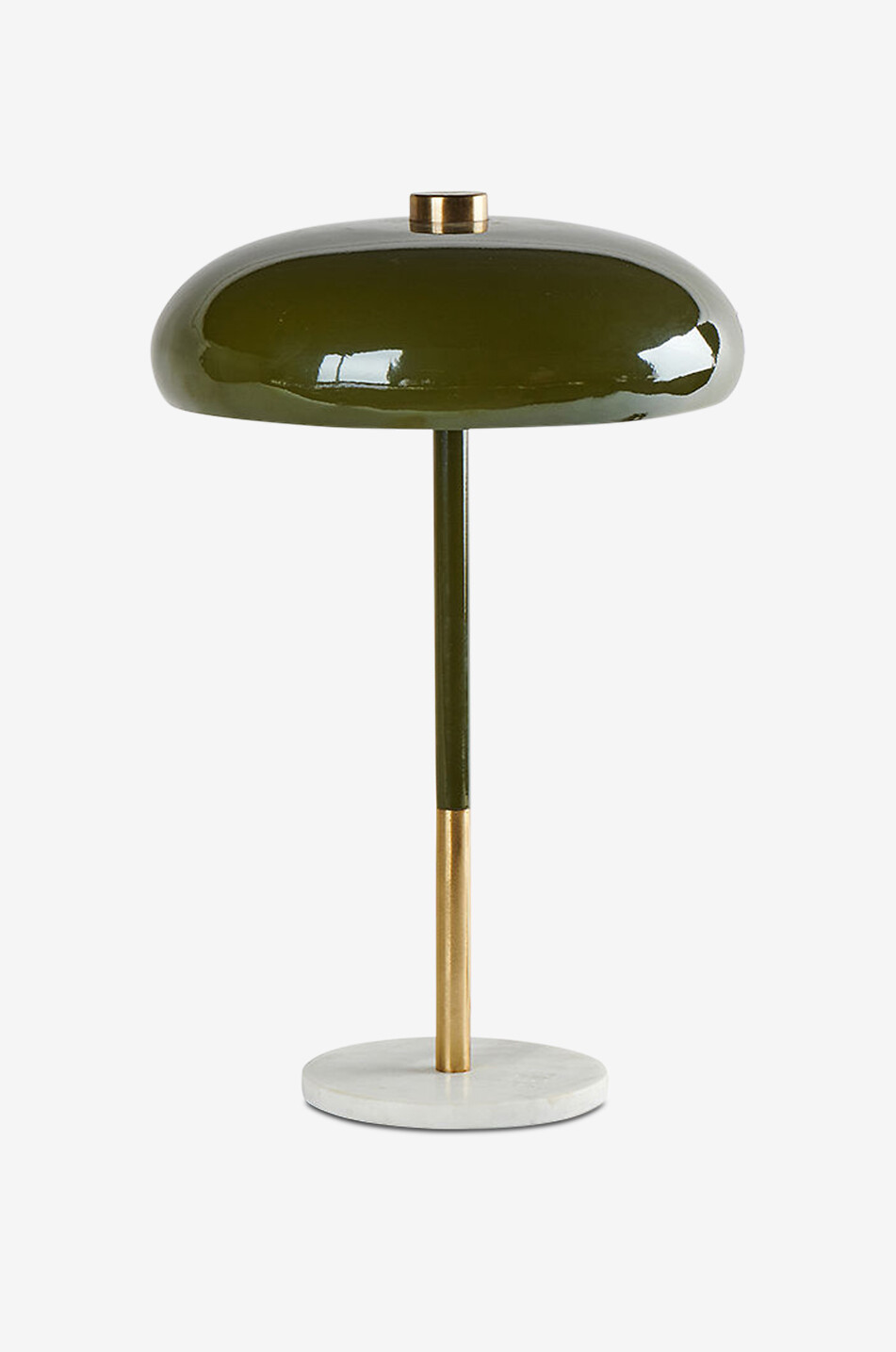 ATHEZZA Margot enamelled metal and marble table lamp Home GREEN 1