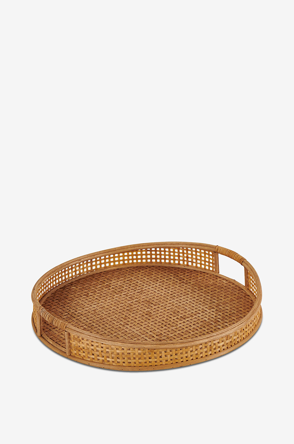 ATHEZZA Lot de deux plateaux en rotin Norti Maison MARRON 3