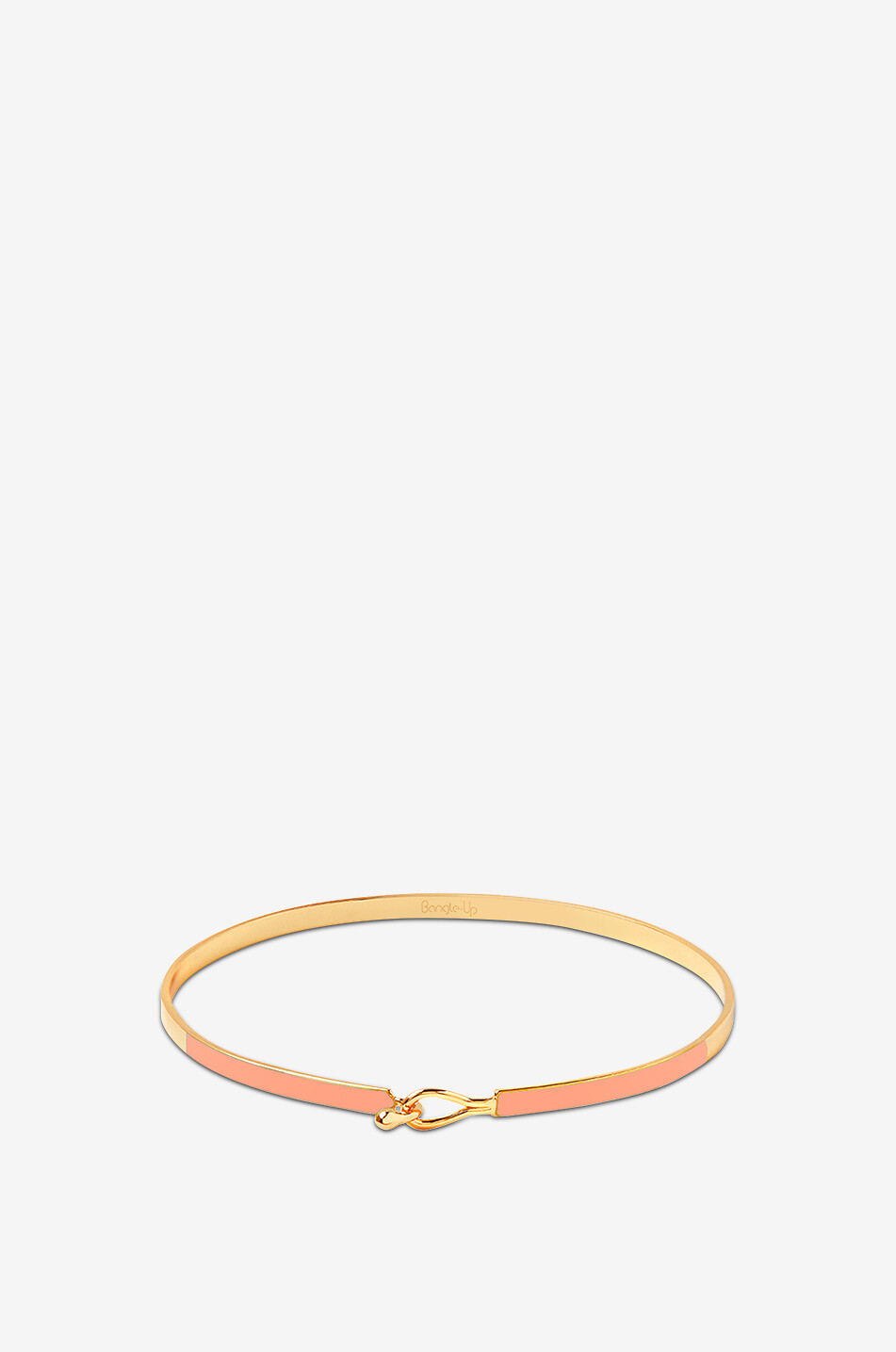 BANGLE UP Lily enamelled gold-tone bracelet - Corail Orange - 3mm Women ORANGE 1