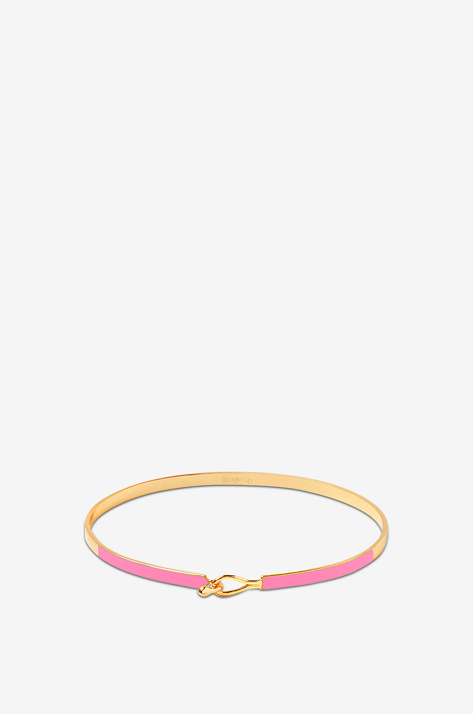 BANGLE UP Emaillierter goldener Armreif Lily - Rose Candy - 3mm Damen ROSA 1