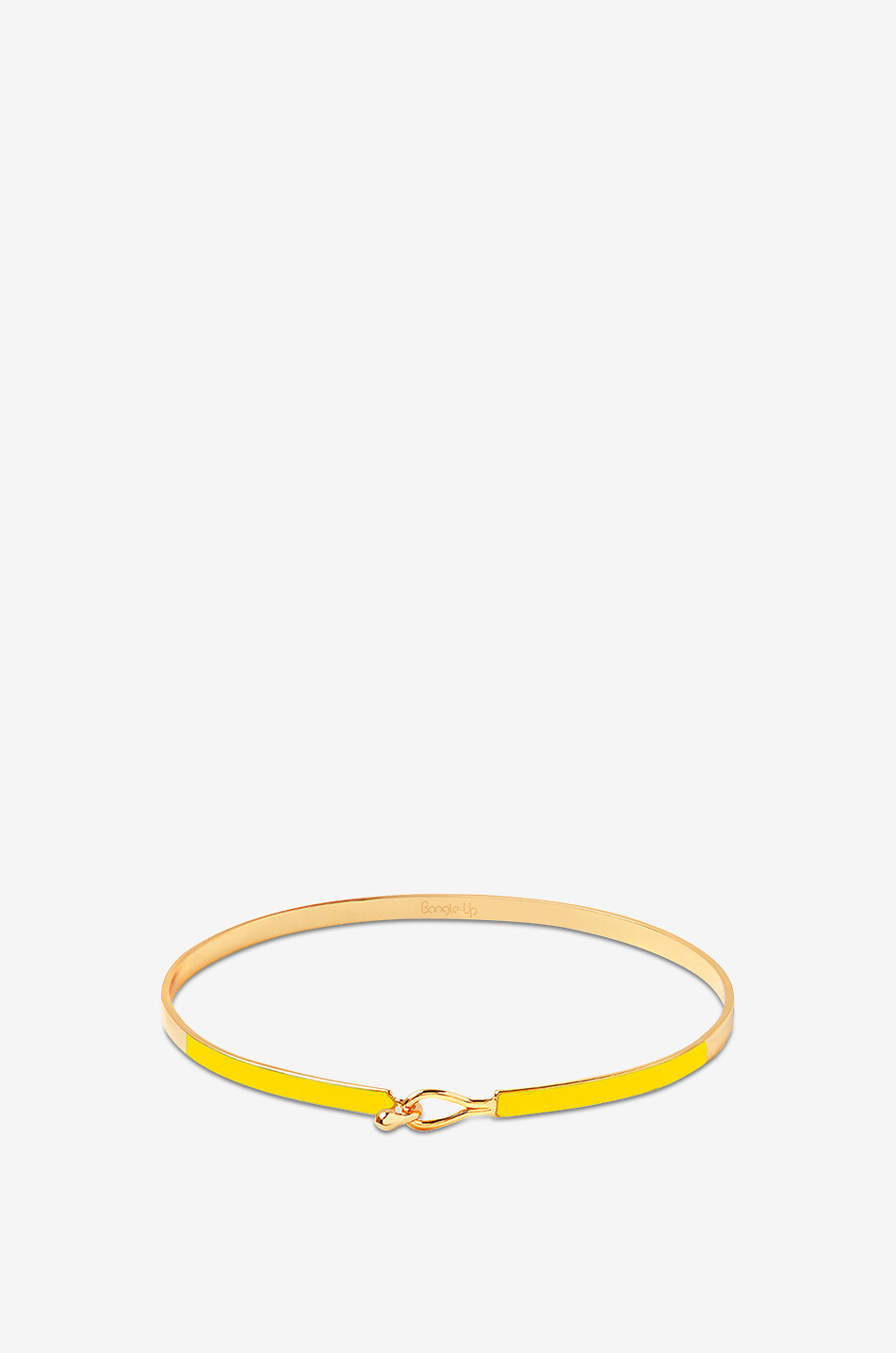 BANGLE UP Lily enamelled gold-tone bracelet - Jaune Sunny - 3mm Women YELLOW 1