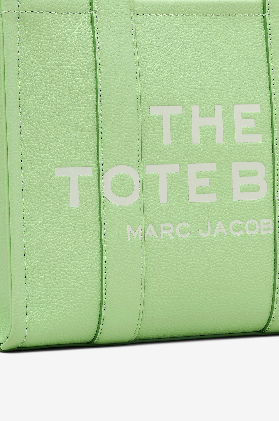 MARC JACOBS Sac cabas en cuir grainé The Leather Medium Tote Femme VERT CLAIR 6