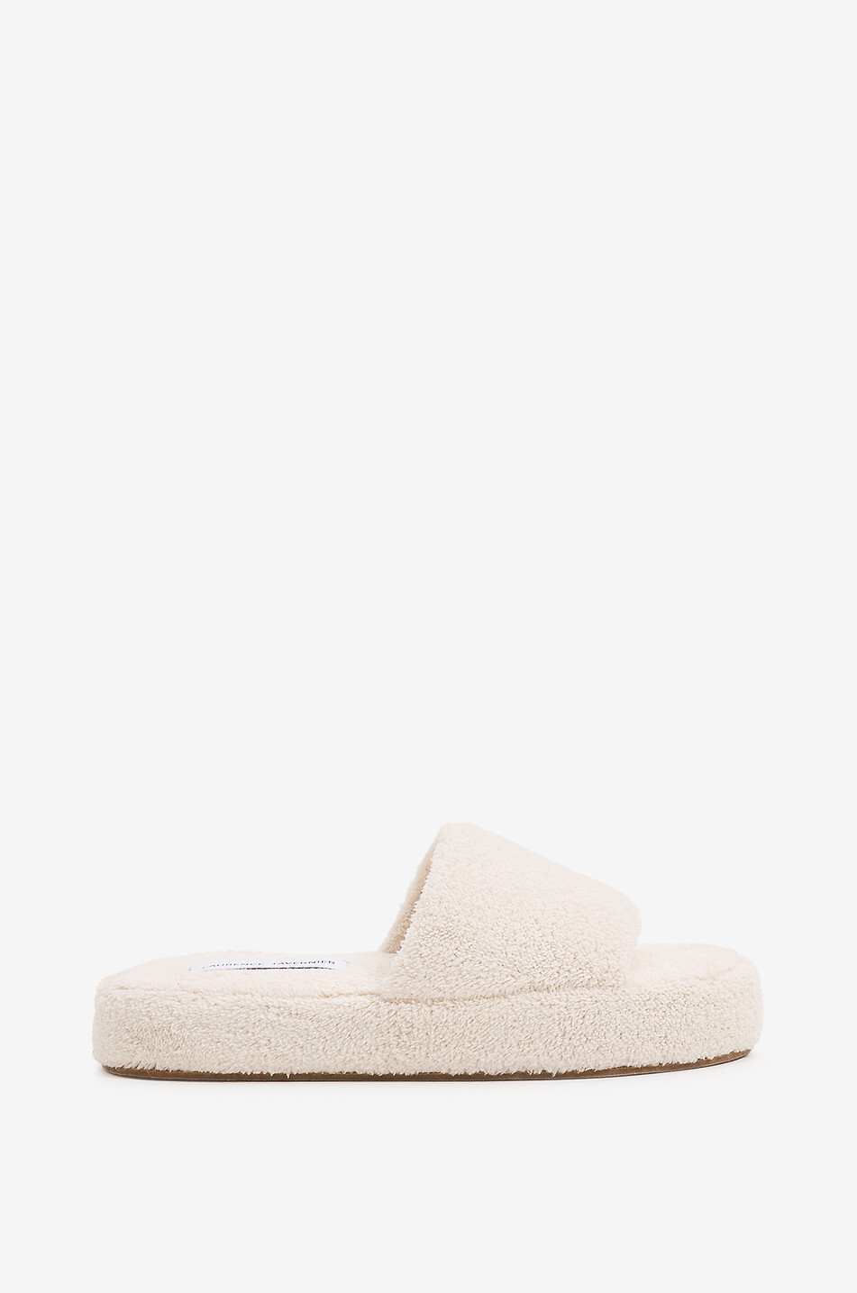 LAURENCE TAVERNIER Mules en tissu éponge Femme BLANC CASSE 1