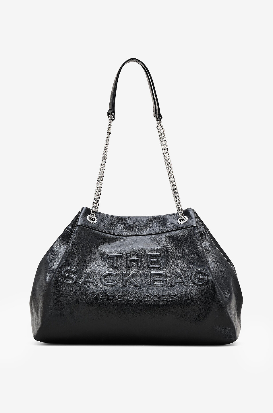 MARC JACOBS The Chain Sack grained leather shoulder bag Women BLACK 1