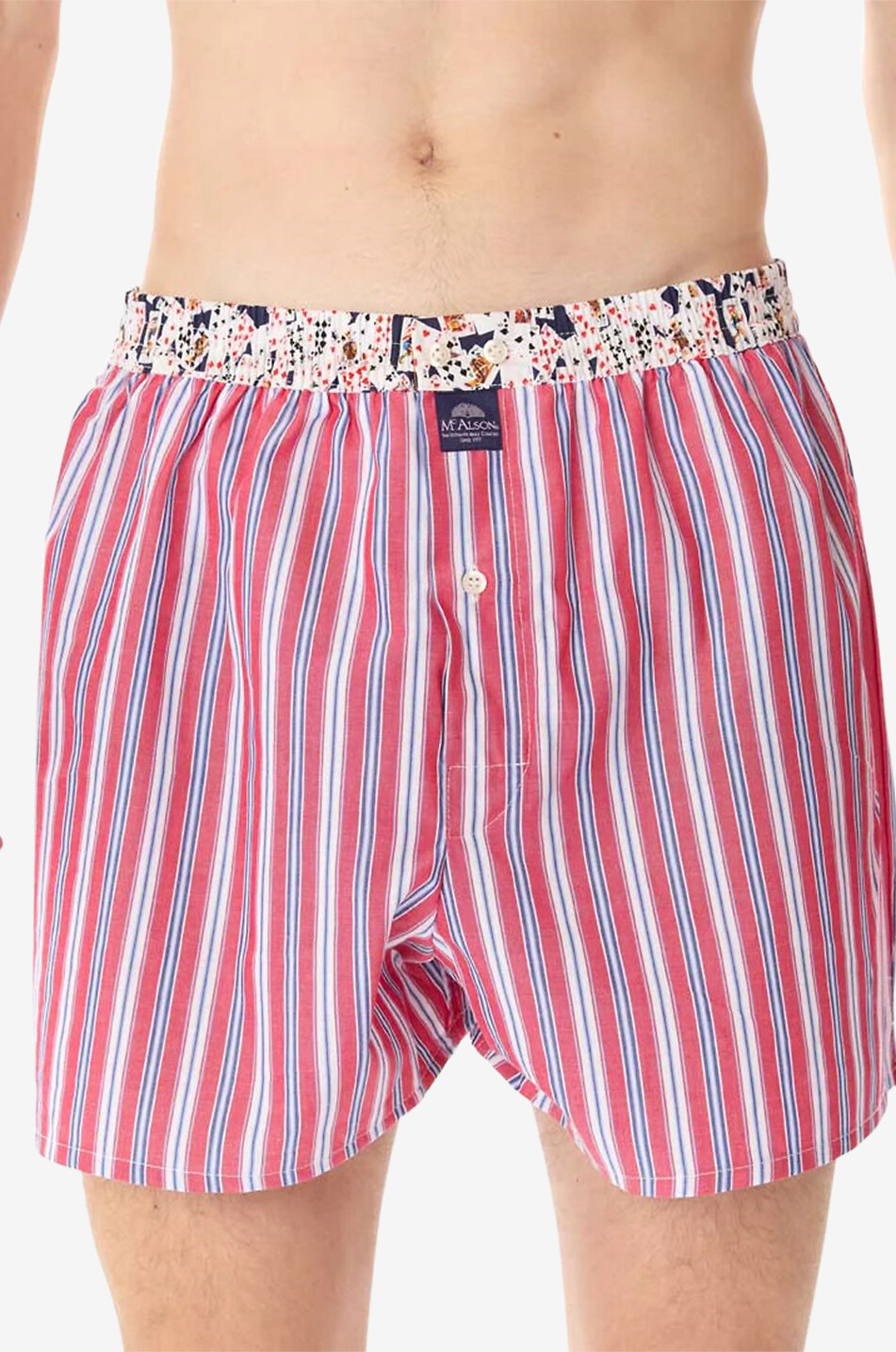 Striped cotton boxer shorts