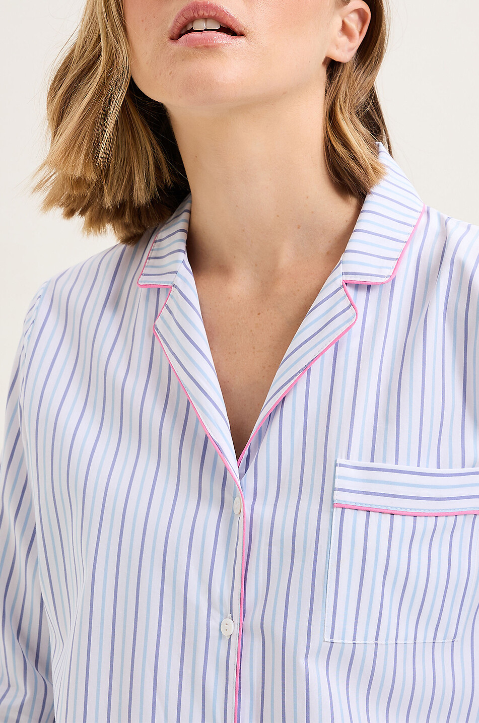 LAURENCE TAVERNIER Ensemble pyjama rayé Essentiel Femme BLEU CLAIR 4