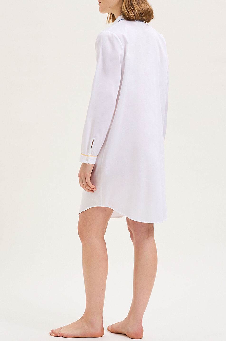 LAURENCE TAVERNIER Nachthemd mit Paspeln Essentiel Damen WEISS 3
