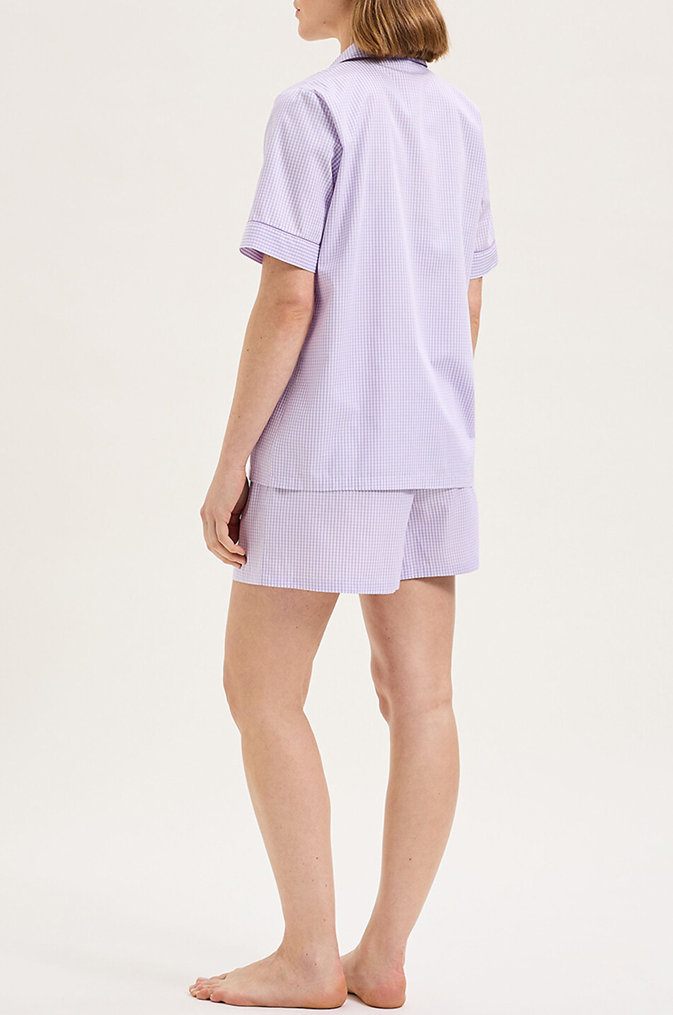 LAURENCE TAVERNIER Ensemble pyjama à carreaux vichy Essentiel Femme VIOLET CLAIR 3