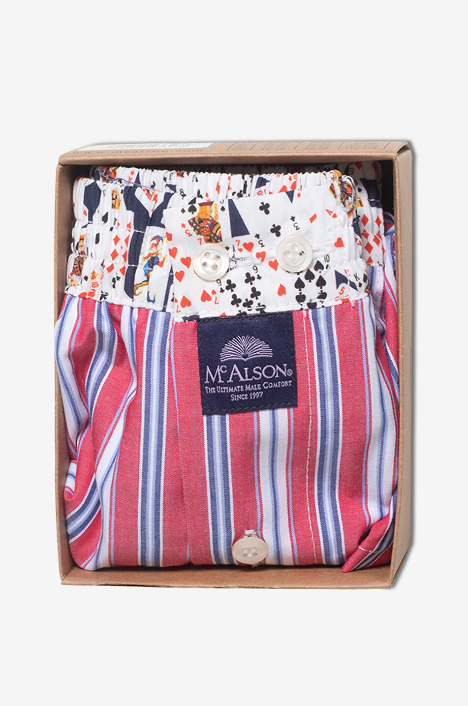 Striped cotton boxer shorts