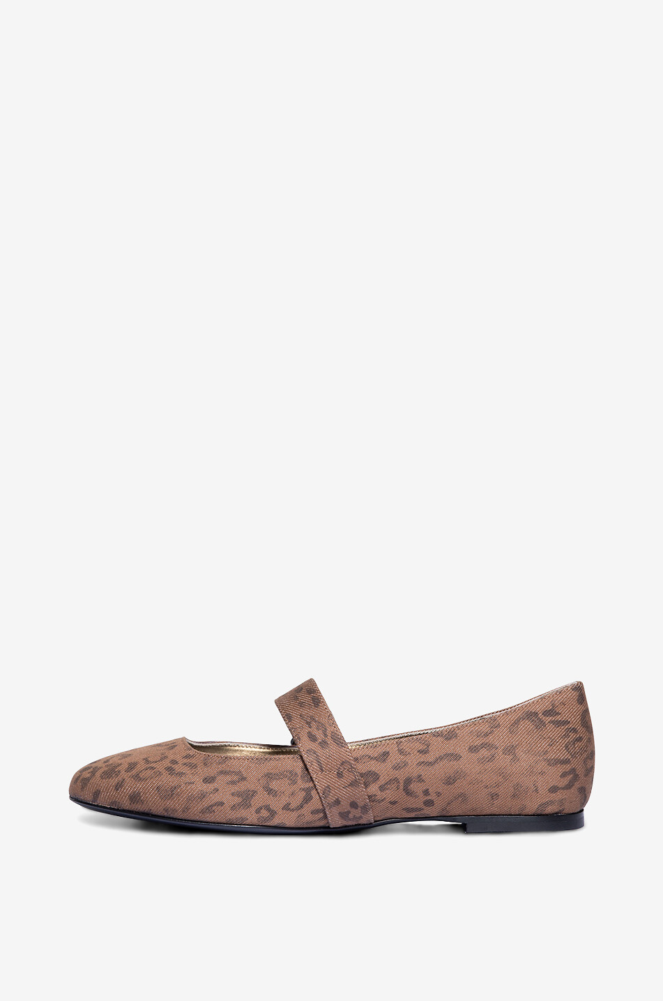 Ballerines babies en tissu lépard Connys