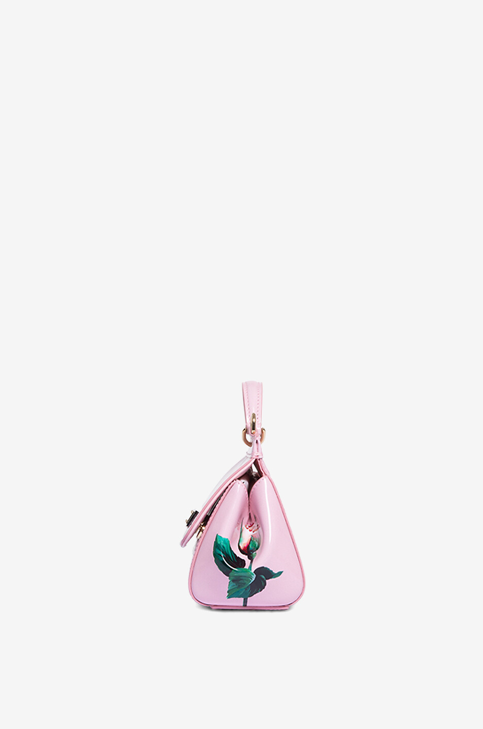 DOLCE & GABBANA Sicily rose printed patent leather girls's handbag Girl PINK 3