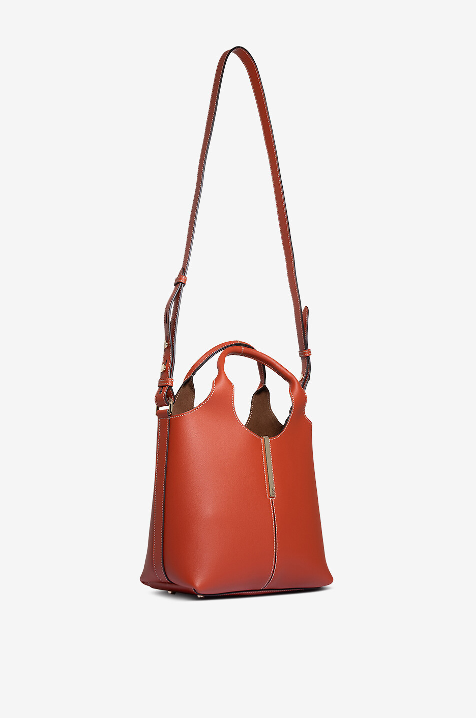 TOD'S Shopping Tote Mini supple leather bag Women ORANGE 5