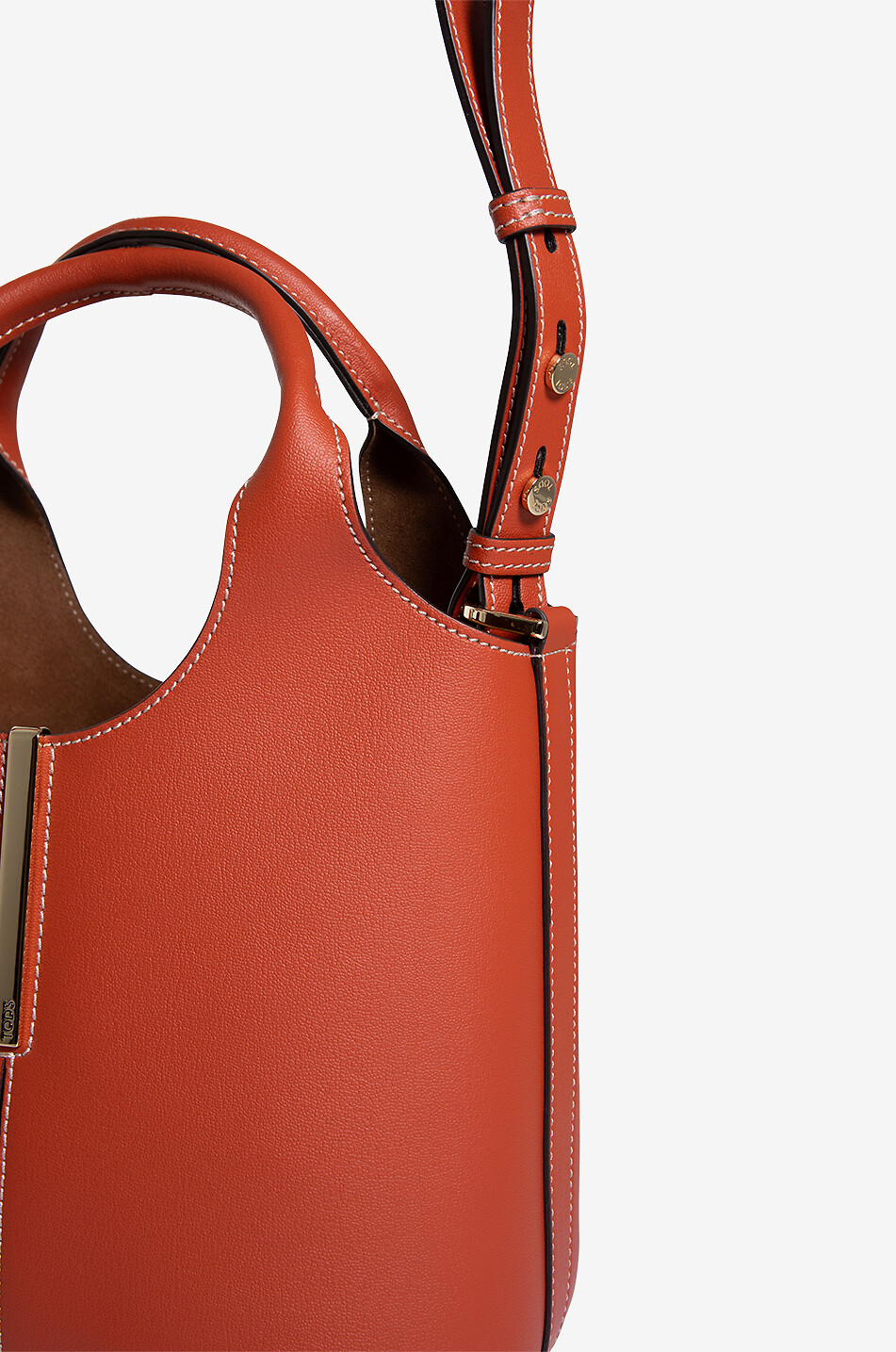 TOD'S Shopping Tote Mini supple leather bag Women ORANGE 6