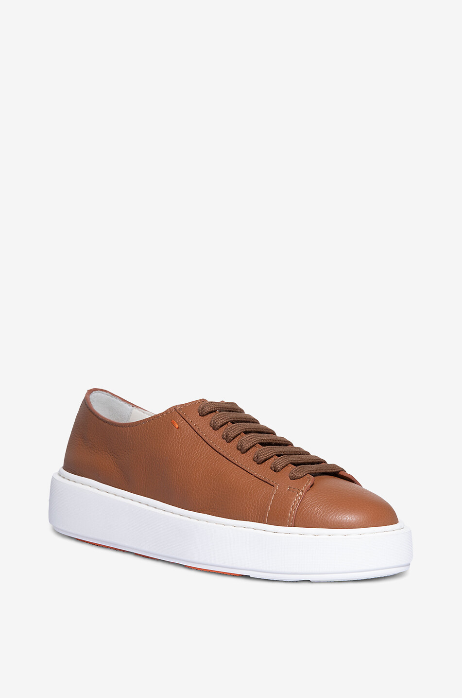 Niedrige Leder-Schnürsneakers