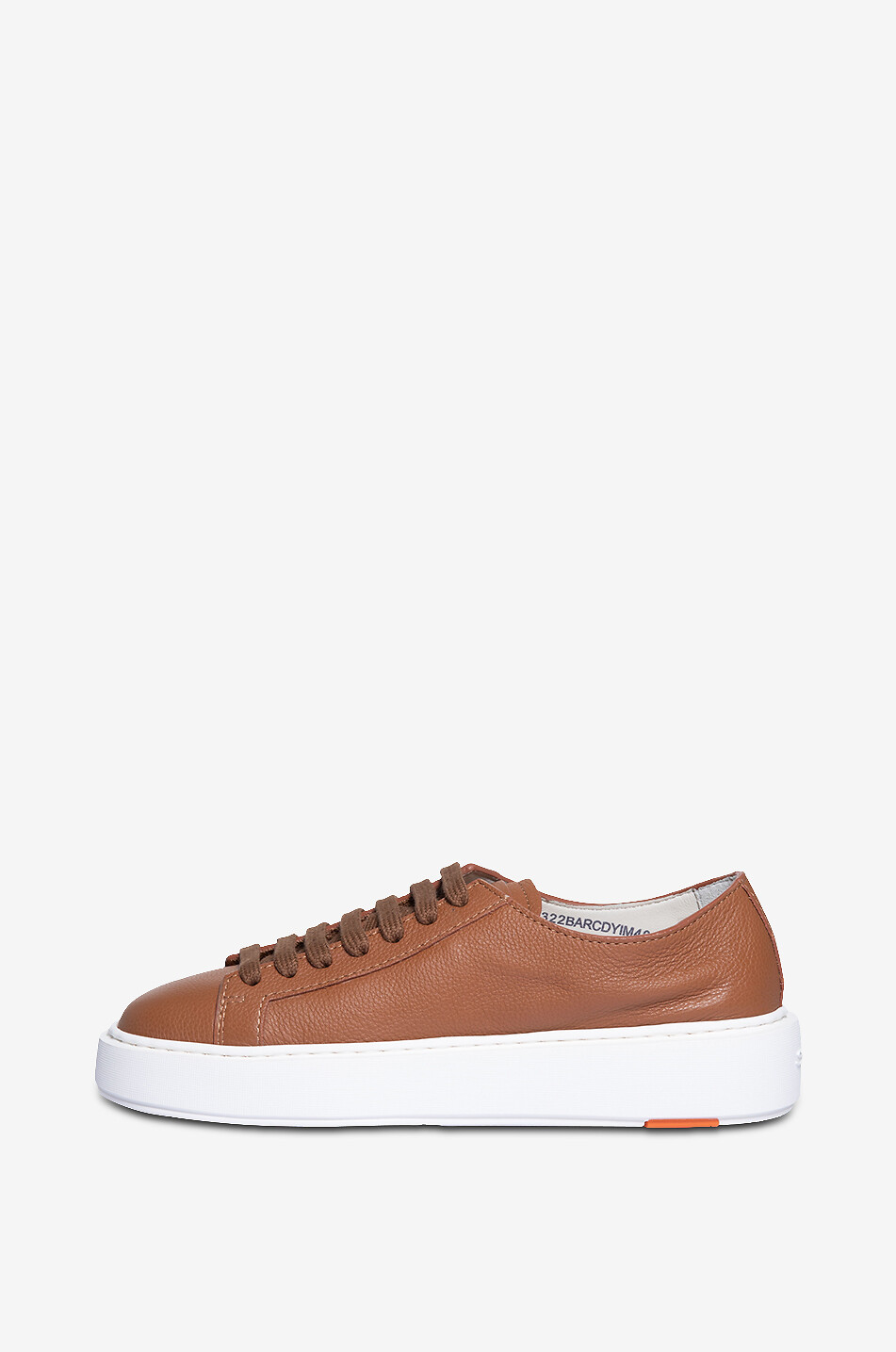 SANTONI Niedrige Leder-Schnürsneakers Damen BRAUN 4