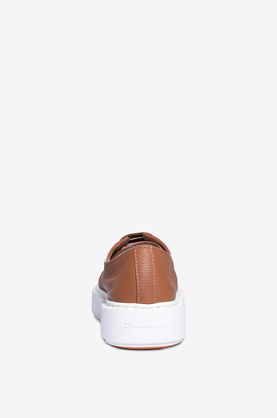 SANTONI Niedrige Leder-Schnürsneakers Damen BRAUN 3