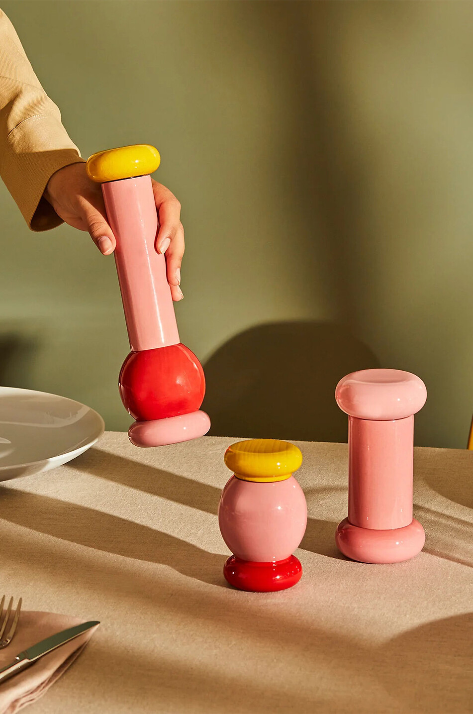 ALESSI Moulin à poivre et sel en bois MP0210 Maison MULTICOLORE 3