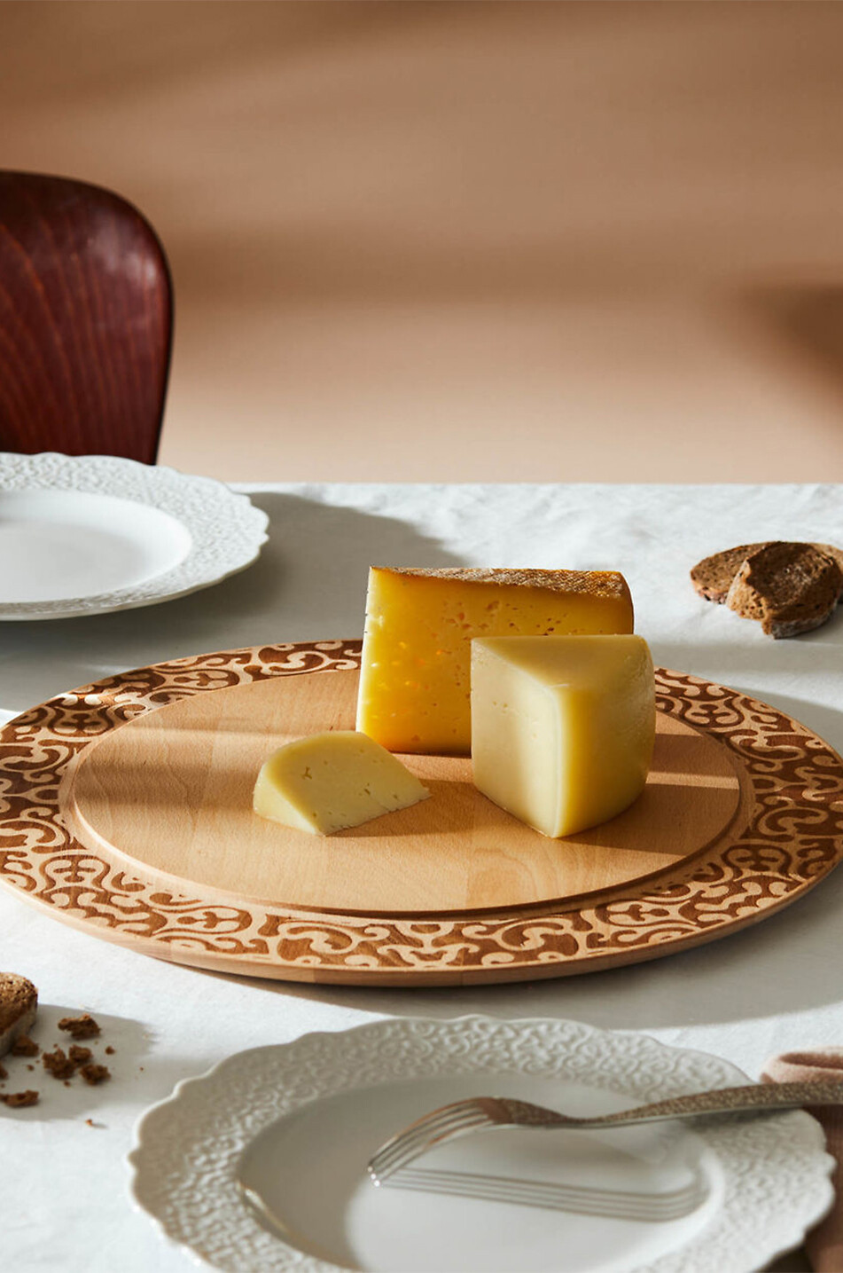 ALESSI Käseplatte aus Holz Dressed in Wood Haus Farblos 2