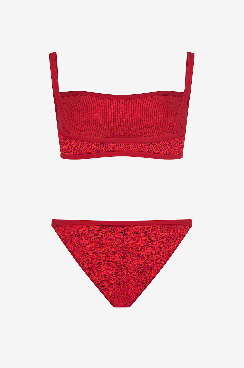 HUNZA G Tyler Bikini Tonal shelf-bra bikini Women RED 2