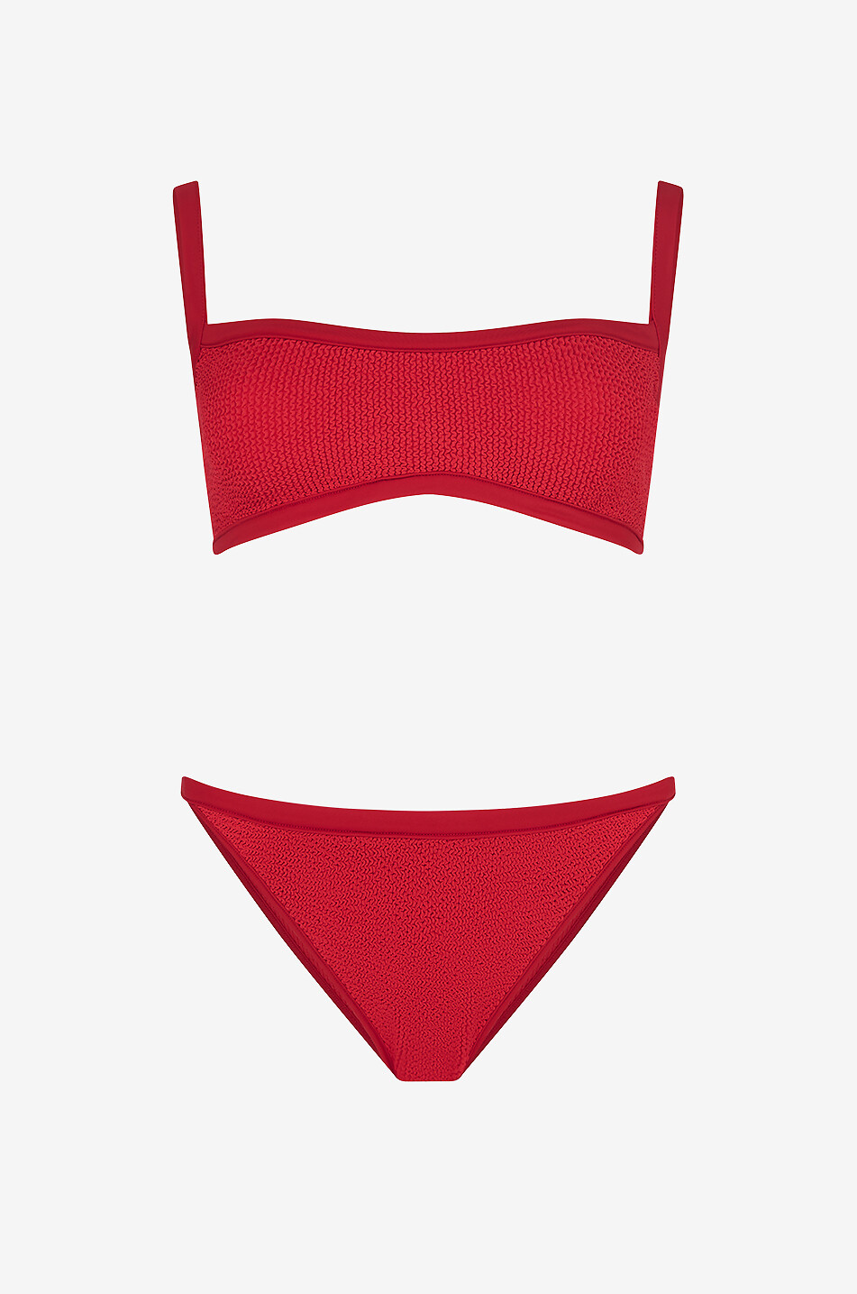 HUNZA G Tyler Bikini Tonal shelf-bra bikini Women RED 1