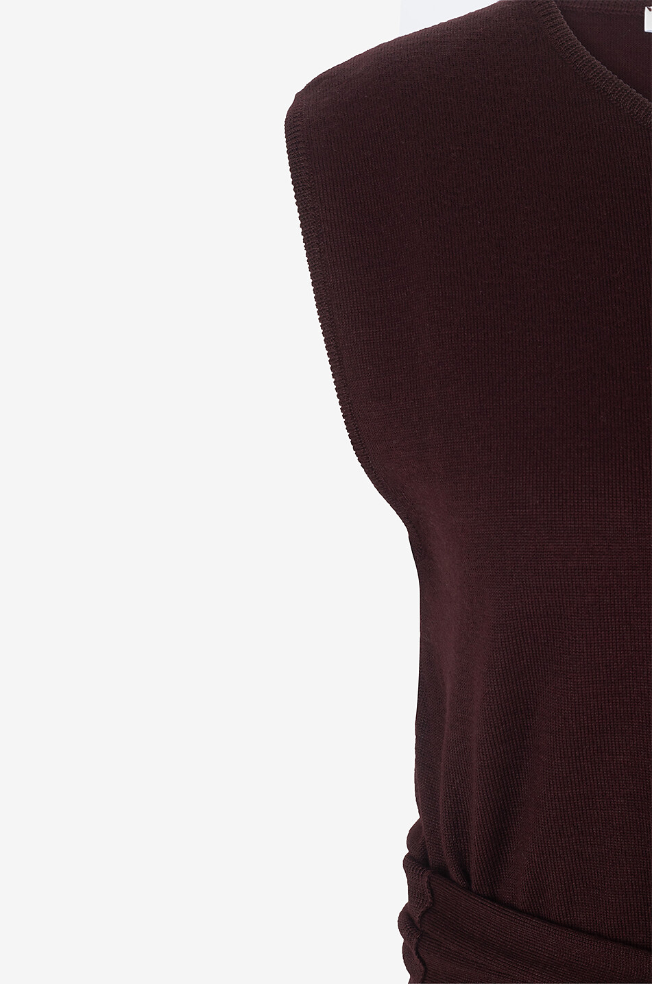 LEMAIRE Pull sans manches Trompe-L'Oeil Femme MARRON 3