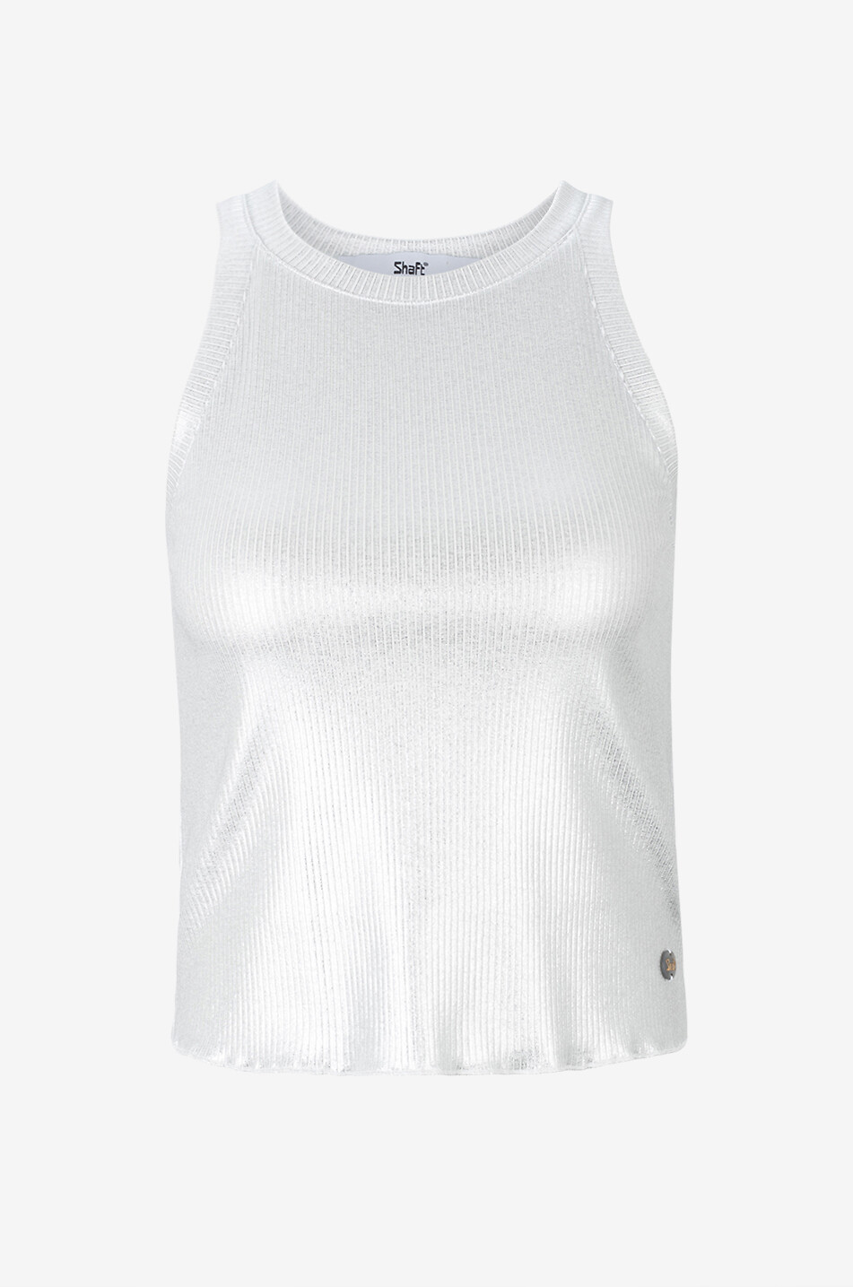 SHAFT Beschichtetes Ripp-Tanktop Costina Silver Rinse Damen SILBER 1