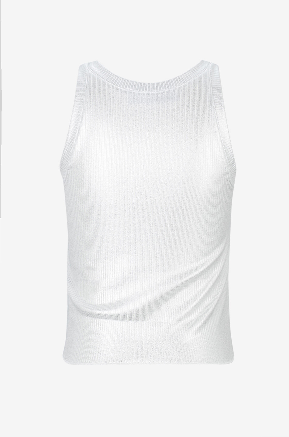 SHAFT Beschichtetes Ripp-Tanktop Costina Silver Rinse Damen SILBER 2