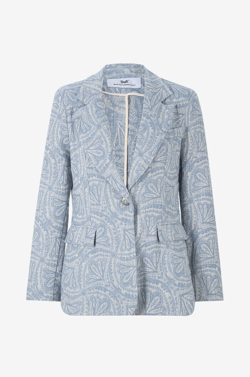 SHAFT Blazer en jacquard de coton 24 Palm Denim Femme BLEU CLAIR 1