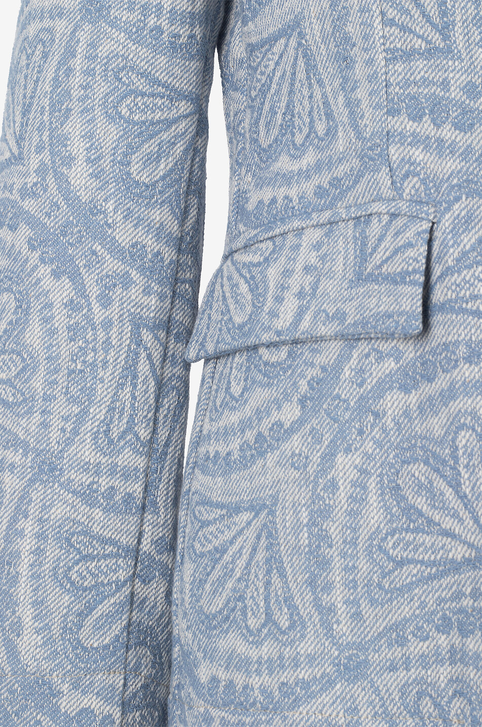SHAFT Blazer en jacquard de coton 24 Palm Denim Femme BLEU CLAIR 7