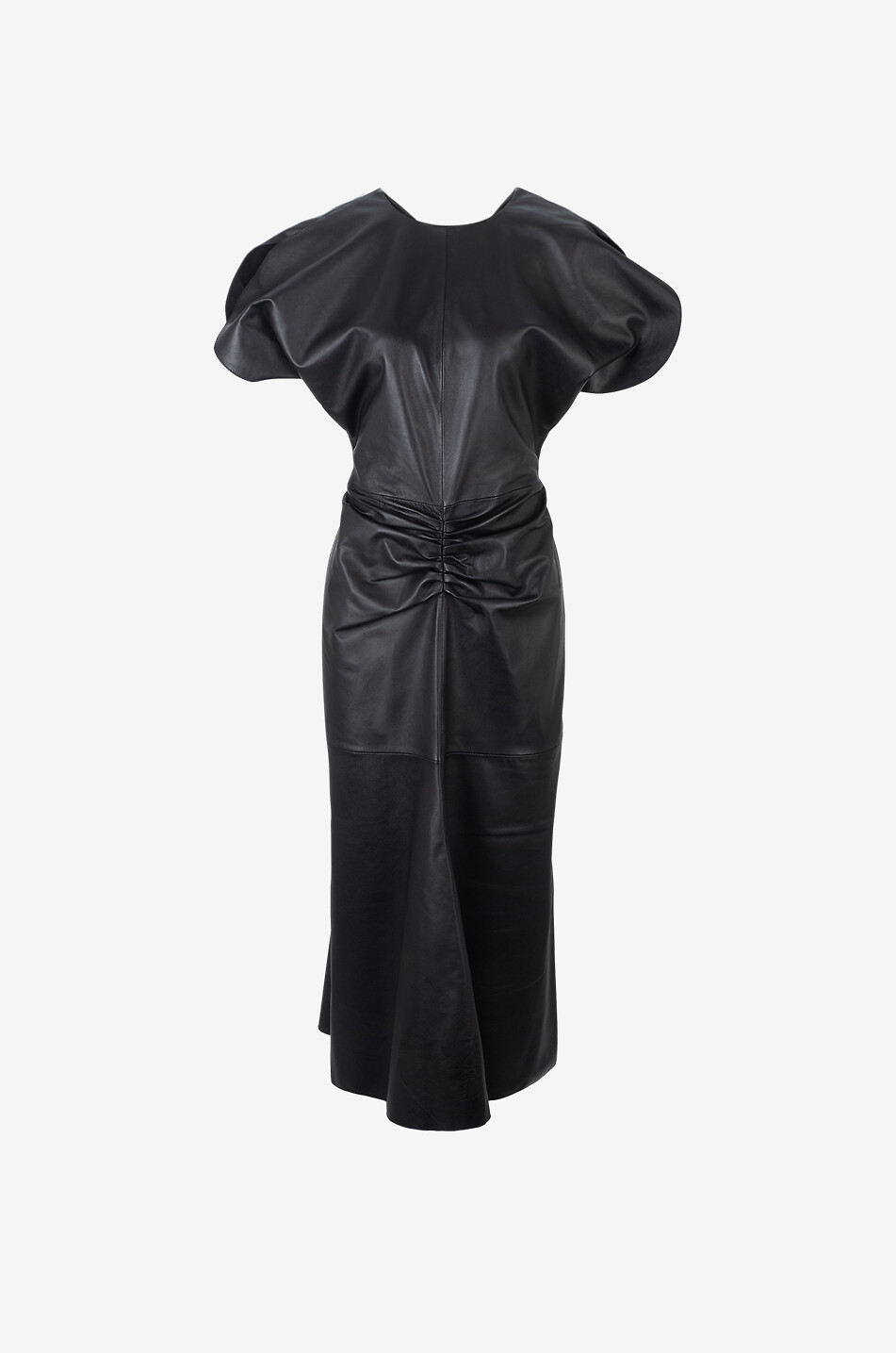pleated leather dress Assymetrical Pleated Leather Dress – shoprodeodrive main image 0