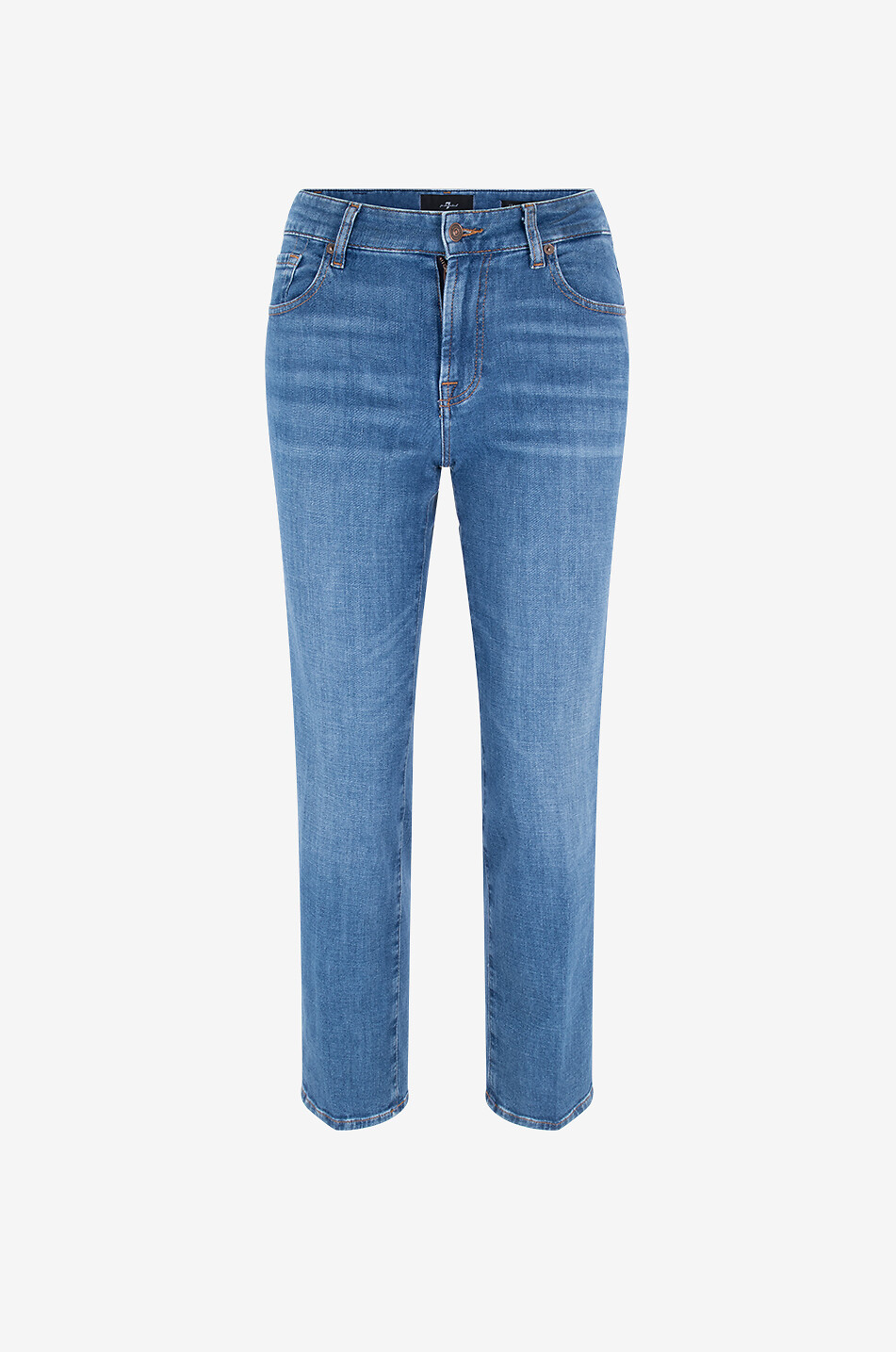 7 FOR ALL MANKIND Calie Straight Ankle cotton straight-leg jeans Women BLUE 1