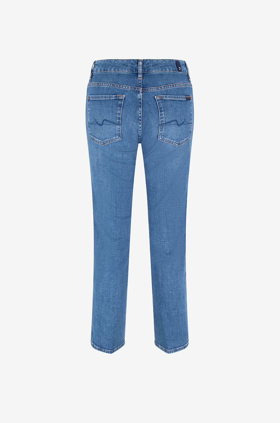 7 FOR ALL MANKIND Calie Straight Ankle cotton straight-leg jeans Women BLUE 2