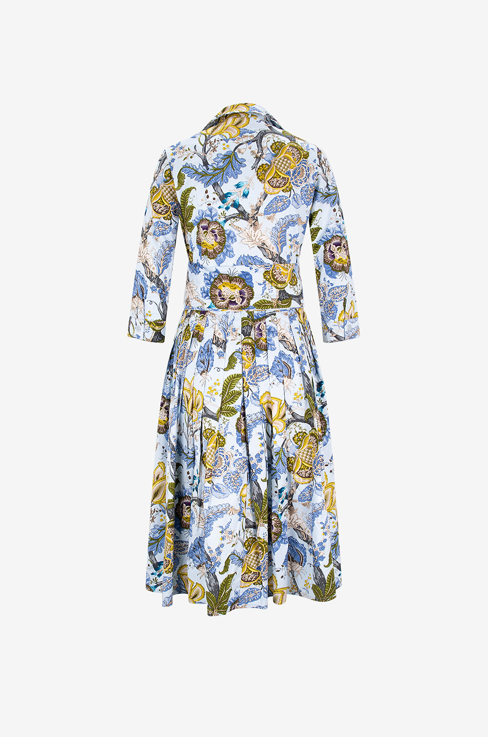 SAMANTHA SUNG Audrey floral cotton midi dress Women LIGHT BLUE 2