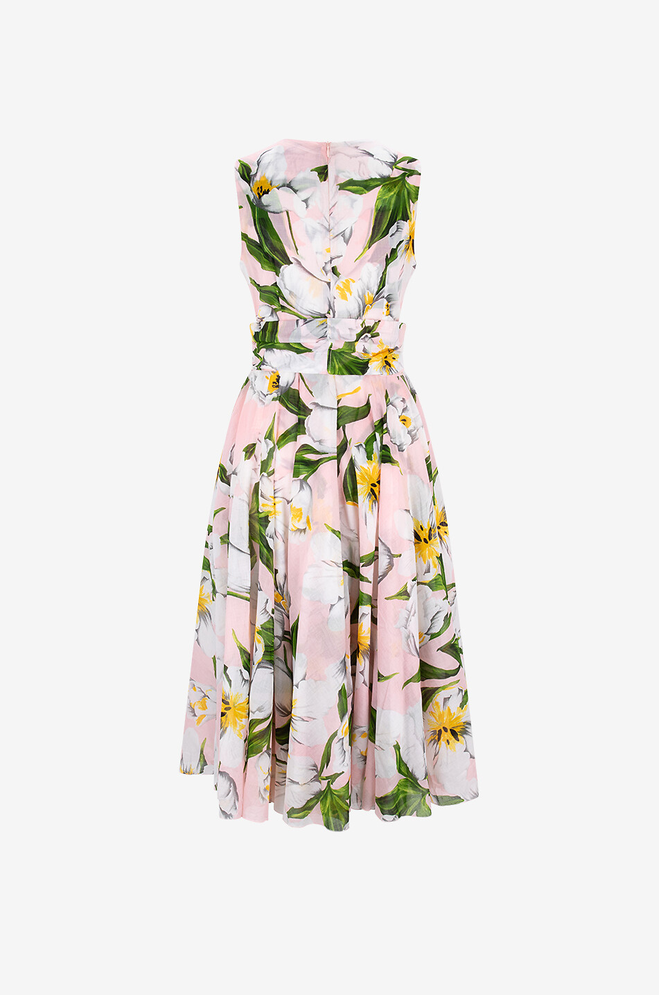 SAMANTHA SUNG Aster tulip print cotton midi dress Women PINK 2