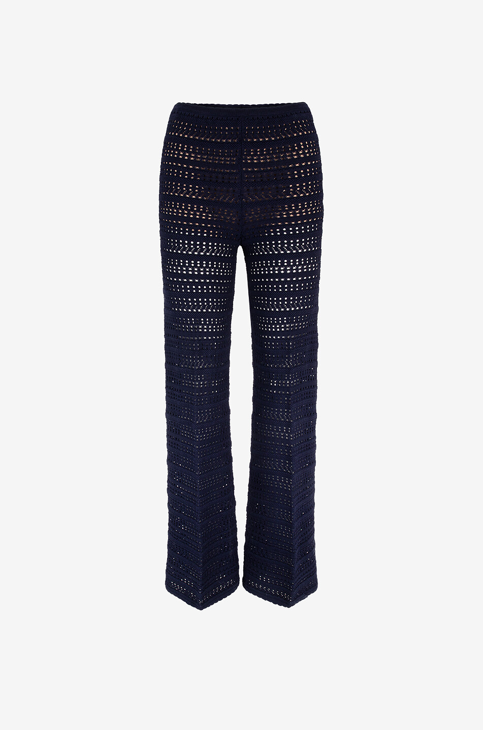 TWINSET Pantalon en maille ajourée Femme BLEU FONCE 1