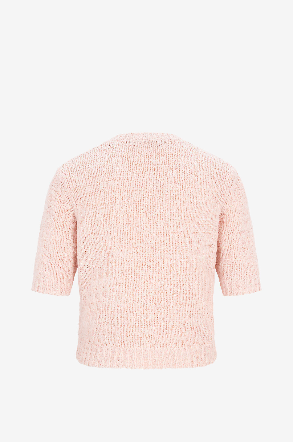 TWINSET Pull à manches courtes en maille bouclette Femme ROSE CLAIR 2