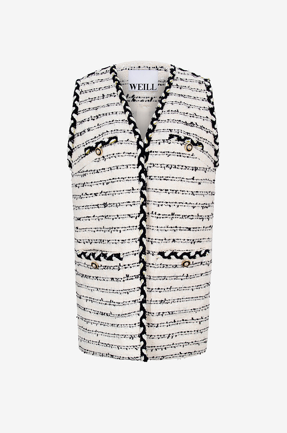 Manoa striped tweed vest