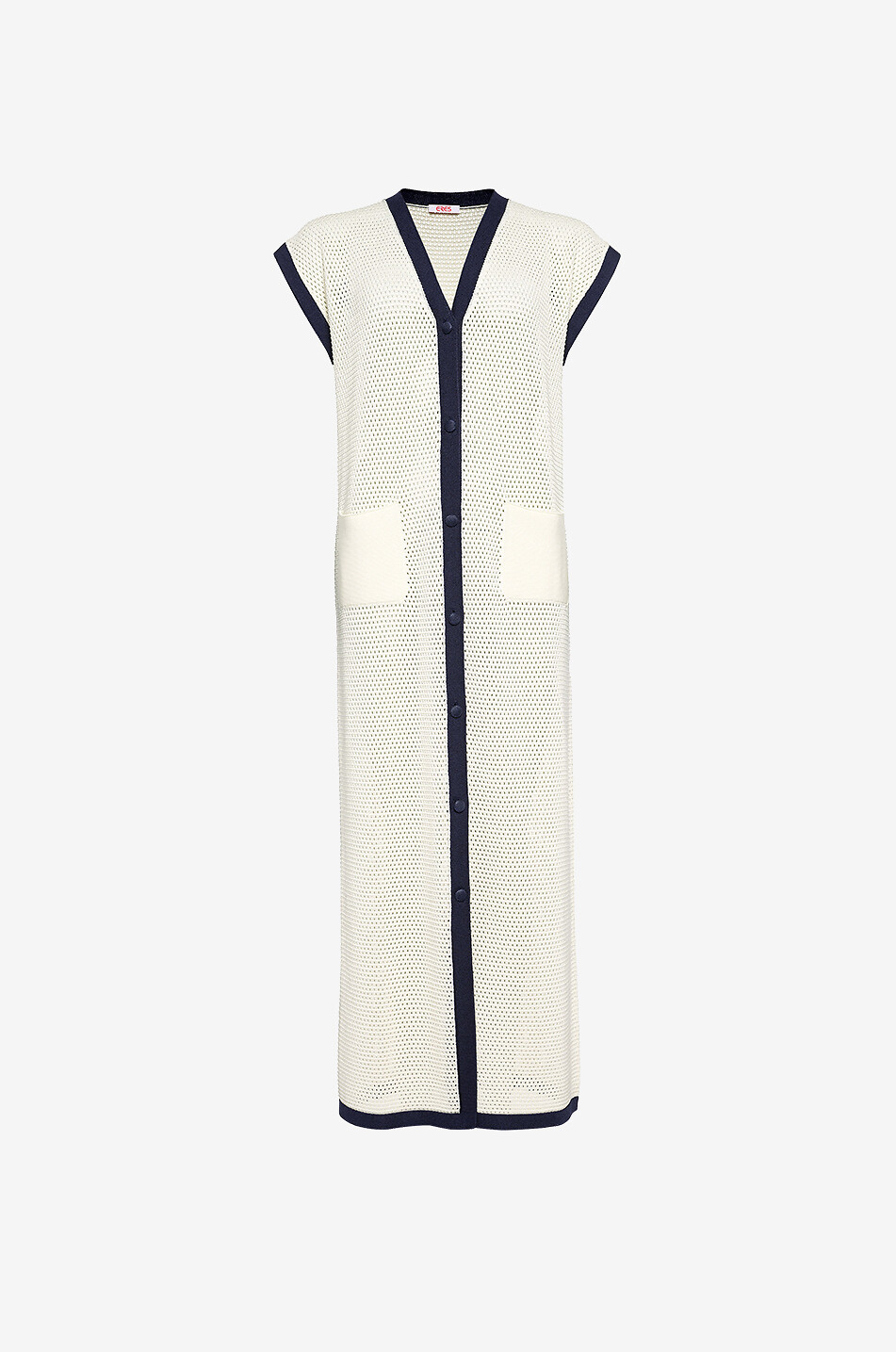 ERES Robe de plage longue en maille résille Chavire Femme BLANC CASSE 1