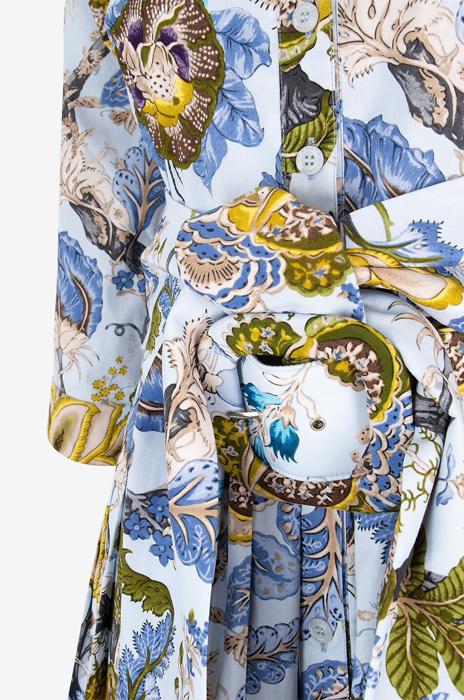 SAMANTHA SUNG Audrey floral cotton midi dress Women LIGHT BLUE 3